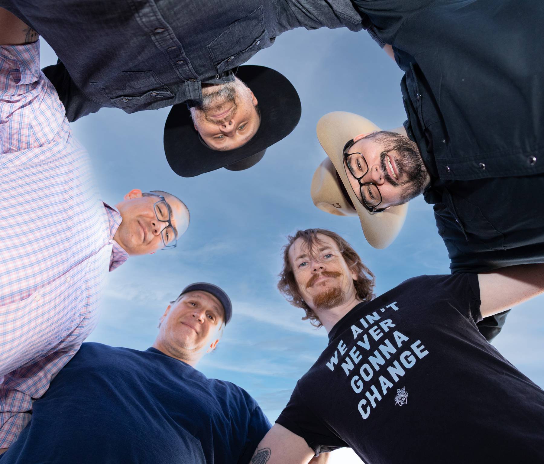 High Lonesome Drifters in a circle facing down